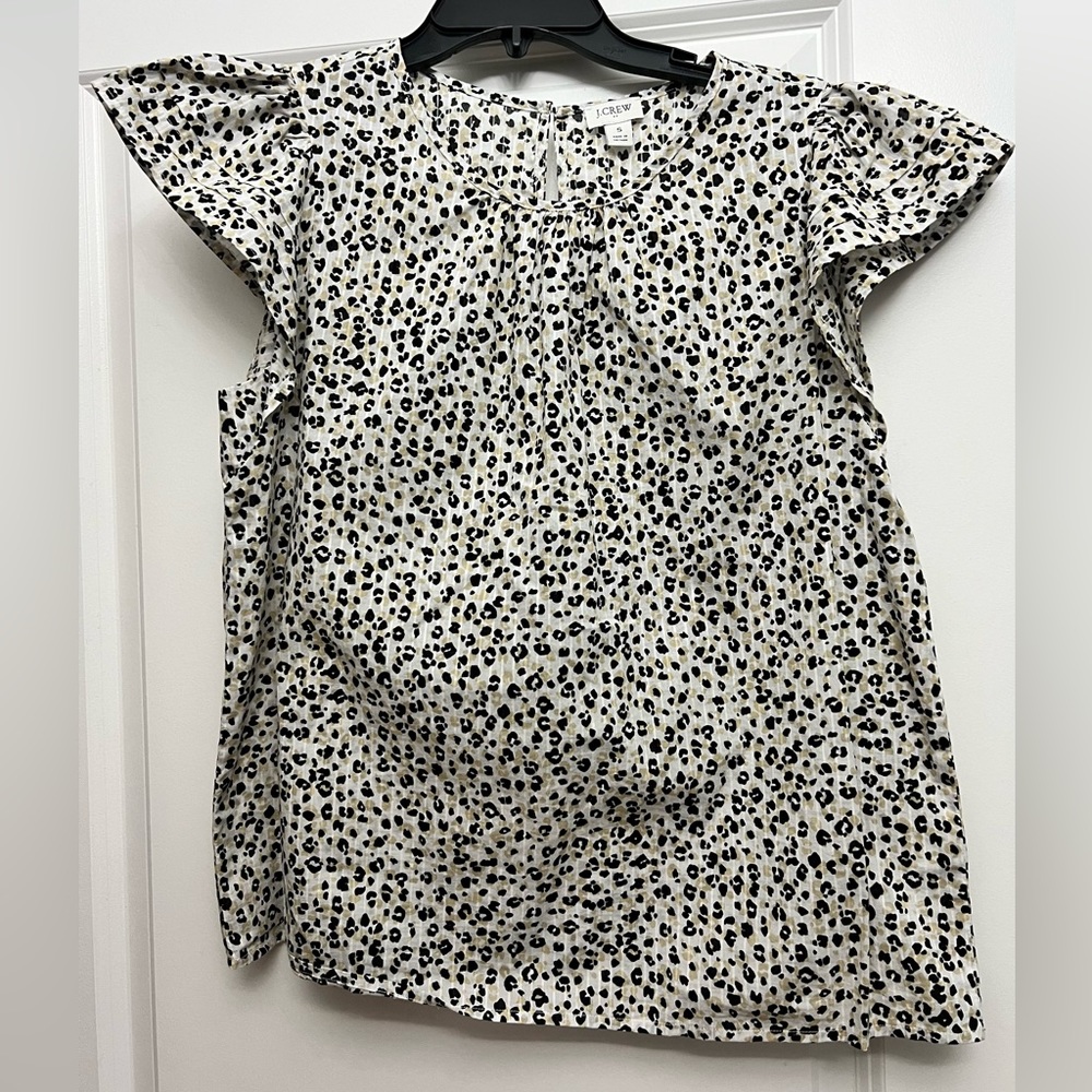 J Crew flutter sleeve blouse - sz small